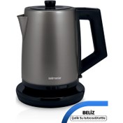 Resim GoldMaster Beliz 2200 Watt Paslanmaz Çelik 2 litre Kettle Su Isıtıcısı Antrasit GM7376AN Goldmaster