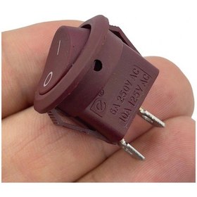 Resim Ic-133c-2 Yuvarlak Işıksız Anahtar On-off 2p Kahve 