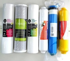 Resim Aqualine Su Arıtma Filt. Seti 6 Lı Çift SPUN,75GPD Vontron Membran,mineral 