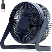 Resim Chronus Mini Fan, USB Fanı 5 Inç Mini USB Masa Masa Fanı Kişisel Taşınabilir Masaüstü Soğutma Fanı USB Pc Netbook ile Güçlendirilir (Mavi) (Yurt Dışından) 