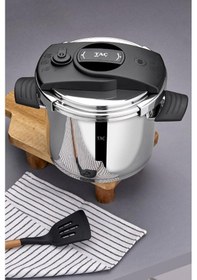 Resim Taç Enio 4-6 Litre Düdüklü Tencere Seti Siyah - Siyah 