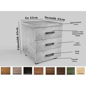 Resim NT Concept Ntconcept Aiw Doğal Ahşap Üçlü Ofis Ve Çalışma Odası Takımı-160'lik Takım) 