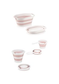 Resim Ahir Ticaret Katlanabilir 3'Lü Banyo Seti Pembe 