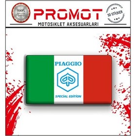 Resim Piaggio 3d Damla Logo Sticker 7x4cm 1 