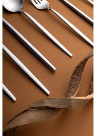 Resim Emsan Alya 84 Parça 12 Kişilik Çatal Kaşık Bıçak Takımı Lüks Kut Gümüş 