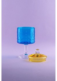 Resim Glore Kavanoz Fleur Ayaklı Turkuaz Sarı 83323 Çok renkli 