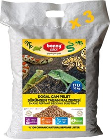 Resim Bonny Nice Doğal Çam Pellet Sürüngen Taban Malzemesi 17 l x 3 Pk 