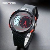 Resim Sunshine022 Sanda Led Dijital Büyük Ekran Su Geçirmez Spor Erkek Kol Saati Çift Modelli Gümüş Diğer 