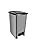 Resim 5DM-15 Lt Saral Slim Pedallı Plastik Çöp Kovası Siyah Kapaklı 