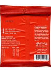 Resim Martin Co M160 Silver Plated And Ball Klasik Gitar Tel Seti 