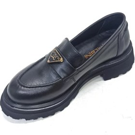 Resim ALBİNİ ALBİNİ SİYAH DERİ KADIN LOAFER AYAKKABI 