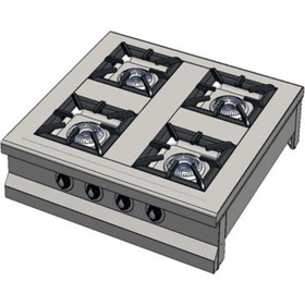 Resim CSA İnox Karacasan Endüstriyel Set Üstü 4 Gözlü LPG Tüplü Ocak 