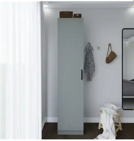 Resim Yaman Tek Kapaklı 4 Raflı Çok Amaçlı Mutfak Kiler Ve Banyo Dolabı - Luna Luna 