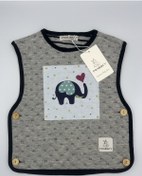 Resim Fox&Sky Bebek Gri Yelek - Patchwork Fil Baskılı 