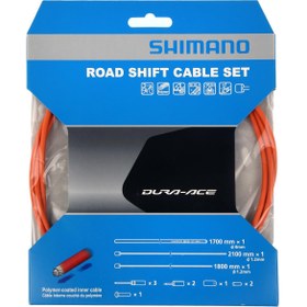 Resim Shimano Dura-Ace Yarış Bisikleti Vites Kablo Seti Turuncu 