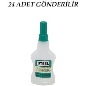Resim 24 Adet Wincell Steel Hızlı Yapıştırıcı 37gr Mdf-ahşap-metal-plastik-deri 4801 