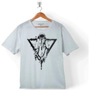 Resim Kendim Seçtim Uçan Astronot Uzay Yolculuğu Cosmos Galaksi Çocuk T-Shirt 