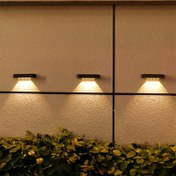 Resim 4 adet, 1 LED, 2 LED, 3 LED, 4 LED, Güneş Enerjili Dış Mekan Duvar Lambası, Yüksek Kaliteli, Balkon Bahçe Villa Yıkama Duvar Lambası, Kırsal Alan Çit Lambası, Dış Duvar, Garaj, Avlu için Uygun 