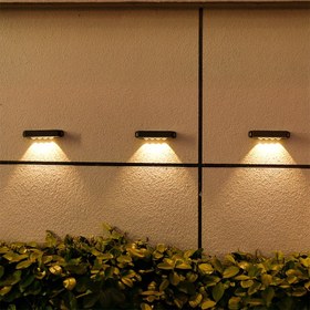 Resim 4 adet, 1 LED, 2 LED, 3 LED, 4 LED, Güneş Enerjili Dış Mekan Duvar Lambası, Yüksek Kaliteli, Balkon Bahçe Villa Yıkama Duvar Lambası, Kırsal Alan Çit Lambası, Dış Duvar, Garaj, Avlu için Uygun 