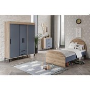 Resim Afilli Izmir Çocuk Odası Takımı Tamamı Mdf Antrasit Ve Flora Antrasit 