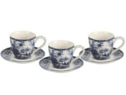 Resim Lucky Art Florantıne 6Lı Kahve Fincanı Set Mavi 