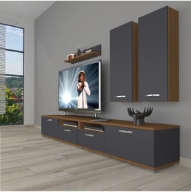 Resim Decoraktiv Eko 5220d Mdf Tv Ünitesi Tv Sehpası - Ceviz - Antrasit 
