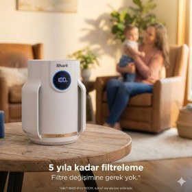 Resim Shark 23 M² Hepa Hava Temizleyici Cihaz Sessiz Koku Giderici Polen Toz Alerjen PM10 Gri Alerji Kullanımı 
