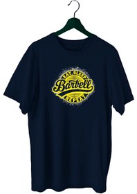Resim BLUU Barbell Sporcu T-shirt Bisiklet Yaka 