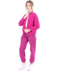 Resim Toontoy Kız Çocuk Nakışlı Hırka Mürdüm 