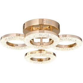 Resim Oylum 4'lü Gold 24 Watt Kristalli Koridor Salon Led Plafonyer Avize Gold 