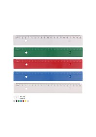 Resim Ark 20 Cm Şeffaf Ve Opak Renkli Plastik Cetvel Çok Renkli 