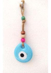 Resim Hasır Küçük Nazar Duvar Süsü Karışık Renkli Boncuk Nazarlık Duvar (546030522) 