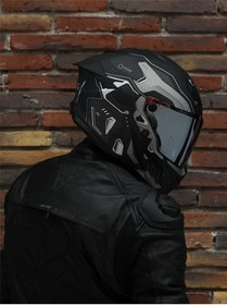 Resim DeadG Inferno Berserck Mat Siyah-Antrasit Güneş Vizörlü Kask 