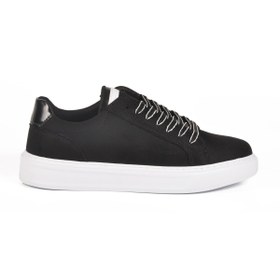Resim aspor Siyah Süet Bağcıklı Erkek Sneaker 
