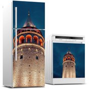 Resim Jasmin2020 Buzdolabı Ve Bulaşık Makinası Sticker Kaplama Etiketi Galata Kulesi 