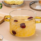 Resim Kapaklı Borosilikat Cam Tencere Seti 