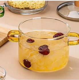 Resim Kapaklı Borosilikat Cam Tencere Seti 