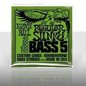 Resim Ernie Ball P02836 Regular Slinky Nickel 45-130 (5 Telli) Bas Gitar Teli 