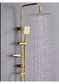 Resim Gold Yağmurlama Robot Duş Seti Duş Başlığı - 400g Altın 