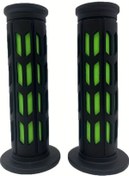 Resim Hightower Yeşil Ekose Desenli Universal Motosiklet Tutma Kolu Kılıfı Kaymaz Dayanıklı Kauçuk 