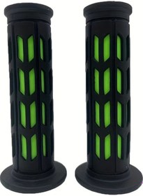 Resim Hightower Yeşil Ekose Desenli Universal Motosiklet Tutma Kolu Kılıfı Kaymaz Dayanıklı Kauçuk 