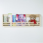 Resim Shopkutuk Ahşap Montessori Çocuk Odası Bebek Odası Kitaplık Duvar Rafı 
