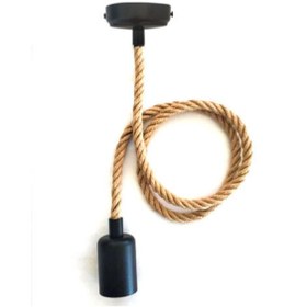 Resim Genel Markalar 1,2 CM İNCE JUT HALAT E-27 MONOFAZE RAY SOKETLİ TEKLİ SARKIT CT-4301 