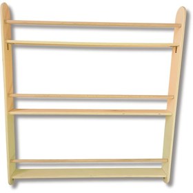 Resim Ahşap Montessori Kavelalı Çocuk Kitaplığı Ergonomik Kontrplak Kitap Rafı Çocuk Odası Düzenleyici Ahşap 74 X 80 CM 