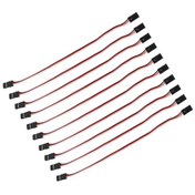 Resim Geeroyoo 10 Adet 3-pin Servo Uzantı Kablosu, 200mm, Ana-ana Bağlantı, Pirinç Çekirdek, Model Uçak/helikopter Servo Sürücü Uzatma Kablosu 