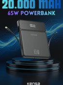 Resim Kensa 20.000mAh Hızlı şarj Powerbank 65W Çift Çıkışlı Lightning+USB-C, LED Ekranlı, Powerbank 