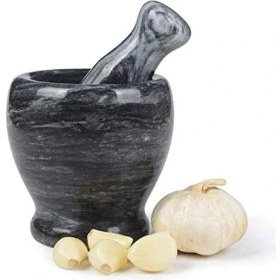 Resim Doğal Cilalı Mermer Havan 