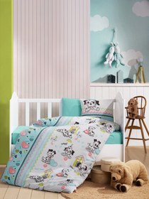 Resim Cotton Box Flanel Bebek Nevresim Takımı Dalmaçyalı Mint 