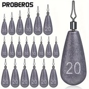 Resim Proberos 10 adet Su Damlası Şeklinde Balıkçılık Sıkıntıları - Kurşun Kolye Ağırlıkları 0, 12oz/0, 17oz/0, 24oz/0, 35oz/0, 49oz/0, 7oz, Tuzlu Su ve Tatlı Su Balıkçılığı için İdeal, Balıkçılık Ekipman Aksesuarları, Tuzlu Su Balıkçılığı, Şık Tasarım, Dayanıklı Yapı 