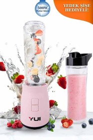 Resim M19 500w Kişisel Smoothie Blender Pembe 1 Adet Yedek Şişe 